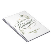 Carnet Joyeuse retraite nom personnalisé (Côté Droit)