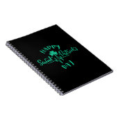 Carnet Joyeuse St Patrick Day Rythme cardiaque trèfle (Côté Droit)
