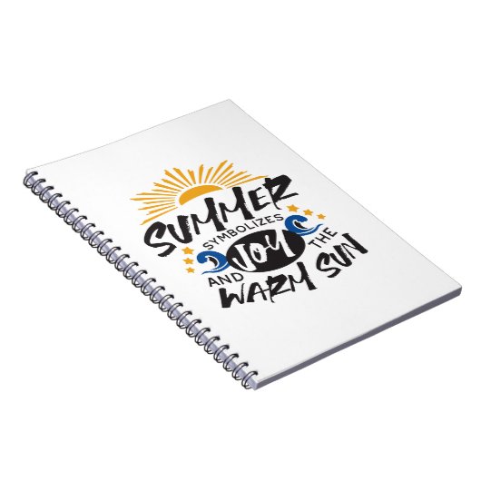 Carnet Joyeuses Bliss d'été - Citation Soleil Chaud (Côté Droit)