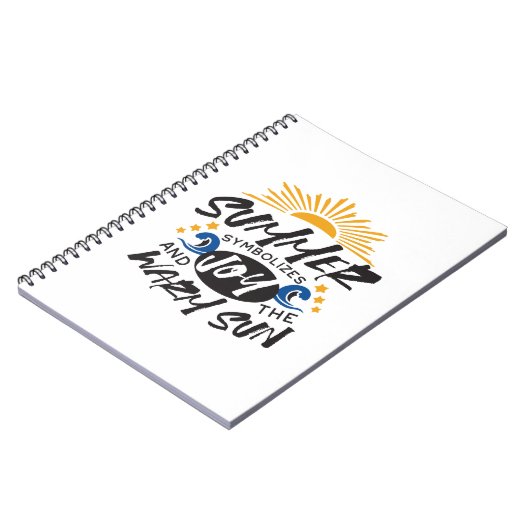 Carnet Joyeuses Bliss d'été - Citation Soleil Chaud (Côté gauche)