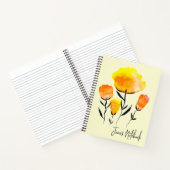 Carnet Joyeuses fleurs orange et jaune (Intérieur)