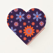 Carnet Joyeuses Fleurs Rétro mignonnes les années 70 Hipp (Dos)