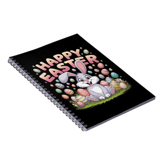 Carnet Joyeuses Pâques 2025 Œufs Lapin Mignon (Côté Droit)
