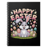 Carnet Joyeuses Pâques 2025 Œufs Lapin Mignon (Devant)