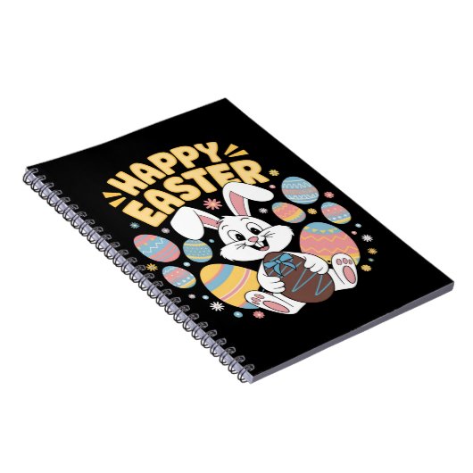 Carnet Joyeuses Pâques 2025 Œufs Lapin Mignon (Côté Droit)