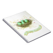 Carnet Joyeuses Pâques ! - Nid d'oiseaux avec les oeufs (Côté Droit)