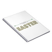 Carnet joyeuses pâques printemps jaune mint vert simple (Côté Droit)