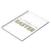 Carnet joyeuses pâques printemps jaune mint vert simple (Côté gauche)
