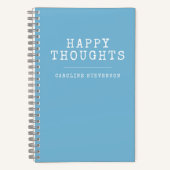 Carnet Joyeuses pensées | Devis inspirant | Nom personnal (Recto)