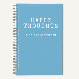 Carnet Joyeuses pensées   Devis inspirant   Nom personnal