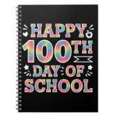 Carnet Joyeux 100ème Jour De L'École Tie Dye Arc En Ciel  (Devant)
