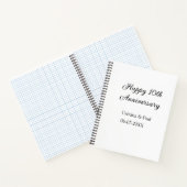 Carnet Joyeux 10e anniversaire simple nom de mariage mini (Intérieur)