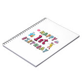 Carnet Joyeux 1er anniversaire pour enfants de 1 an B jou (Côté gauche)