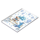 Carnet Joyeux 1er anniversaire Teddy Bear Blue Notebook (Côté gauche)