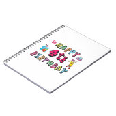 Carnet Joyeux 4e anniversaire. 4 ans b-jour. (Côté gauche)