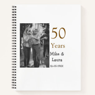 Carnet Joyeux 50e anniversaire ajouter nom du couple date