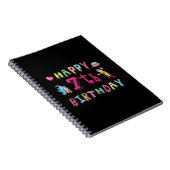 Carnet Joyeux 7ème anniversaire. 7 ans. (Côté Droit)