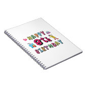 Carnet Joyeux 8ème anniversaire. 8 ans jour d'anniversair (Côté Droit)