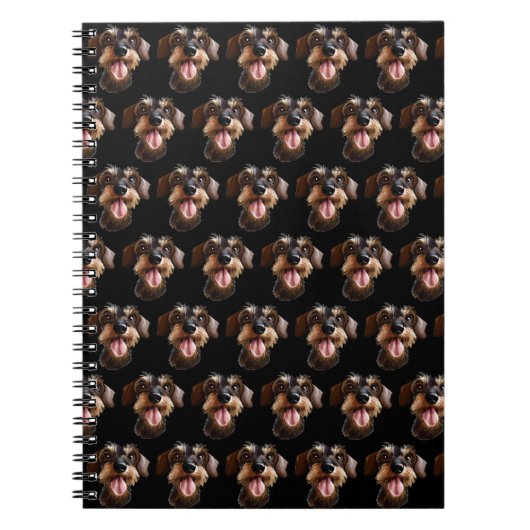 Carnet Joyeux À poils durs Dachshund (Devant)