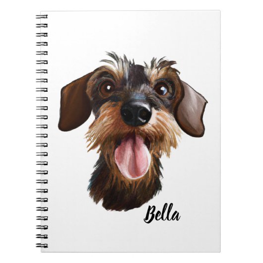 Carnet Joyeux À poils durs Dachshund (Devant)