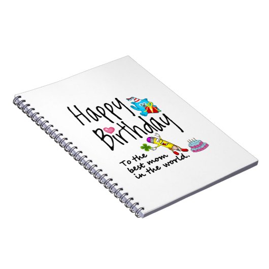 Carnet Joyeux anniversaire à la meilleure maman du monde (Côté Droit)