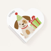 Carnet Joyeux Anniversaire Chiot Mignon (Devant)