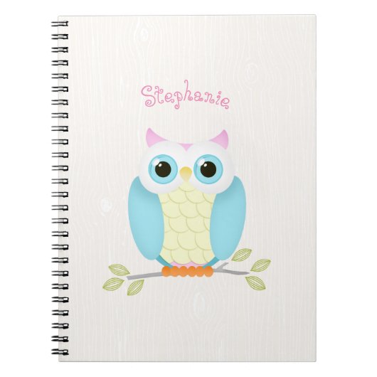Carnet Joyeux Anniversaire Chouette Douce (Devant)