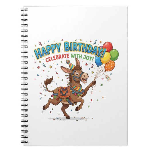 Carnet Joyeux Anniversaire Fête de l'Âne (Devant)
