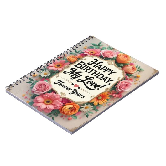 Carnet Joyeux anniversaire My Love - Romantique (Côté gauche)