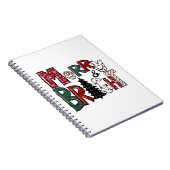 Carnet Joyeux cadeau de Noël et les feux (Côté Droit)