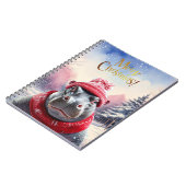 Carnet Joyeux chapeau et foulard de Noël Hippo (Côté gauche)