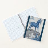 Carnet joyeux cheval en bleu (Intérieur)