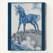 Carnet joyeux cheval en bleu (Dos)