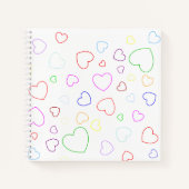 Carnet Joyeux coeur coloré (Devant)