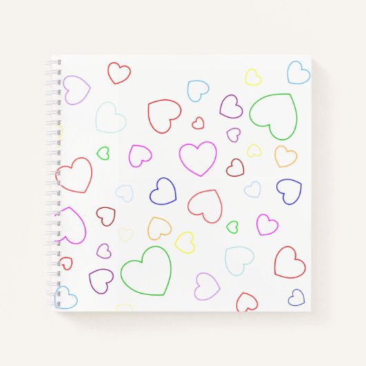 Carnet Joyeux coeur coloré (Devant)