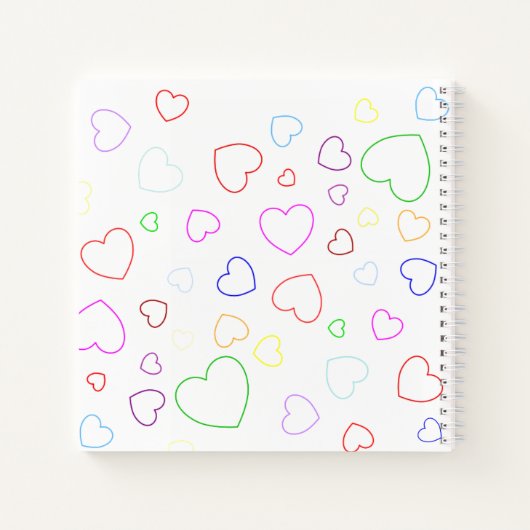 Carnet Joyeux coeur coloré (Dos)