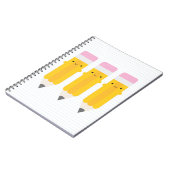 Carnet Joyeux crayons Kawaii (Côté gauche)