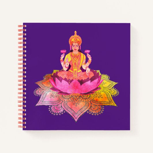 Carnet Joyeux Diwali - Deepalavi déesse Lakshmi 4 (Devant)