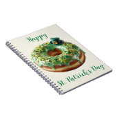 Carnet Joyeux donut de la Saint-Patrick avec chapeau de l (Côté Droit)