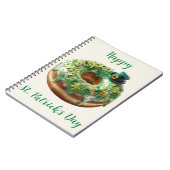Carnet Joyeux donut de la Saint-Patrick avec chapeau de l (Côté gauche)