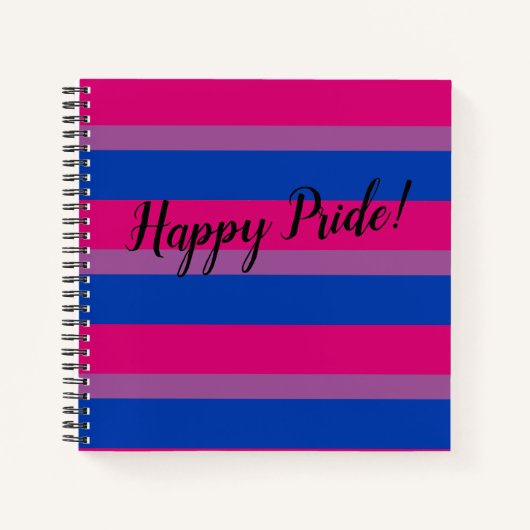 Carnet Joyeux drapeau bisexuel de fierté (Devant)