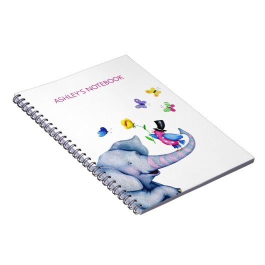 Carnet Joyeux éléphant de bébé (Côté Droit)