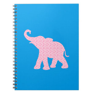 Carnet Joyeux Eléphant Rose Art Motif mou