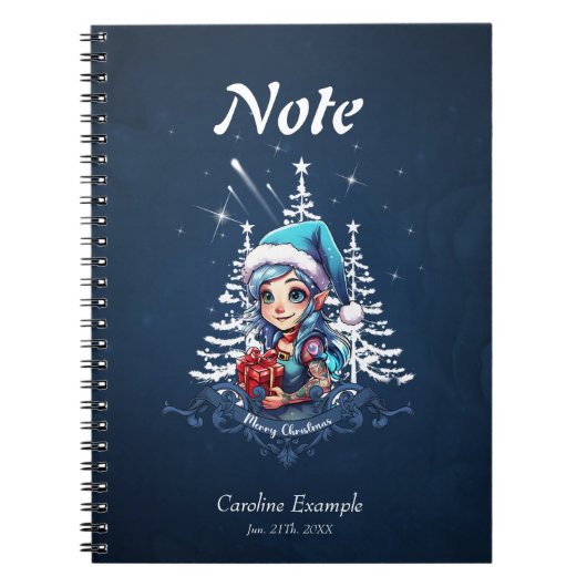 Carnet Joyeux elfe (Devant)