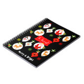 Carnet Joyeux et brillant joli thème de Noël (Côté gauche)