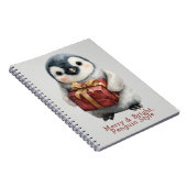 Carnet Joyeux et brillant pingouin Noël (Côté Droit)