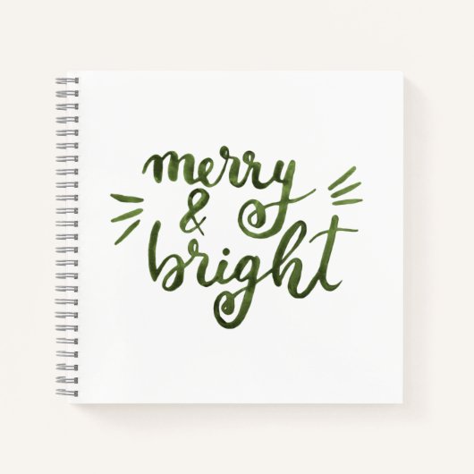 Carnet Joyeux et lumineux - vert (Devant)