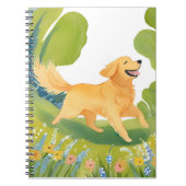Carnet Joyeux Golden Retriever | Carte d'aquarelle (Devant)