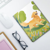 Carnet Joyeux Golden Retriever | Carte d'aquarelle