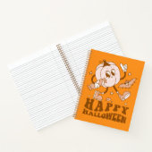 Carnet Joyeux Halloween| Citrouille de points de Polka ré (Intérieur)